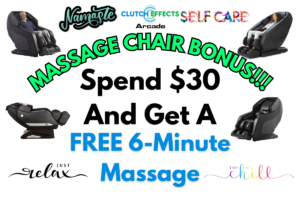 ce spend 30 and get a 6 minute massage bonus promotions